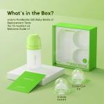 oraimo PureBottle 240 240ml Anti-Colic Silicone Glass Baby Bottle