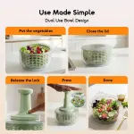 Oraimo GrateSpin 2 in 1 Stainless Salad Spinner & Chopper