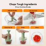 Oraimo GrateSpin 2 in 1 Stainless Salad Spinner & Chopper