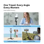 Oraimo FlexiStand Phone Tripod with Fill Light and Bluetooth Remote Control