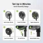 Oraimo AirCruze 14 Inch Rechargeable Pedestal Fan