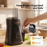 Oraimo CutMaster 200W Electric Salad Maker – 5 Interchangeable Blades Set