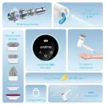 Oraimo Ultra Cleaner Scrubber Cordless 1.5H Runtime Electric Spin Brush with 5 Replacement Heads